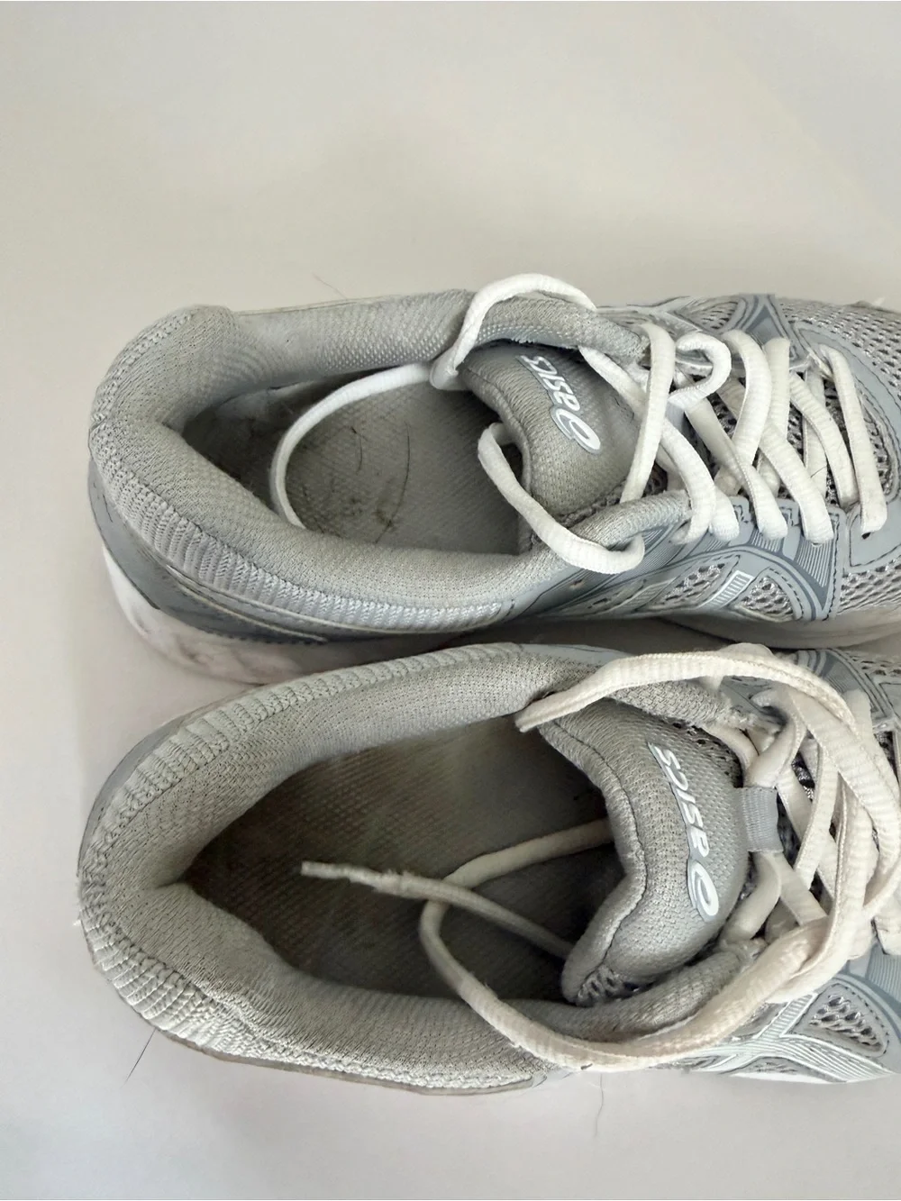 Asics Womens Gray Athletic Sneakers Size 8 Lace Up Fitness Run Walking